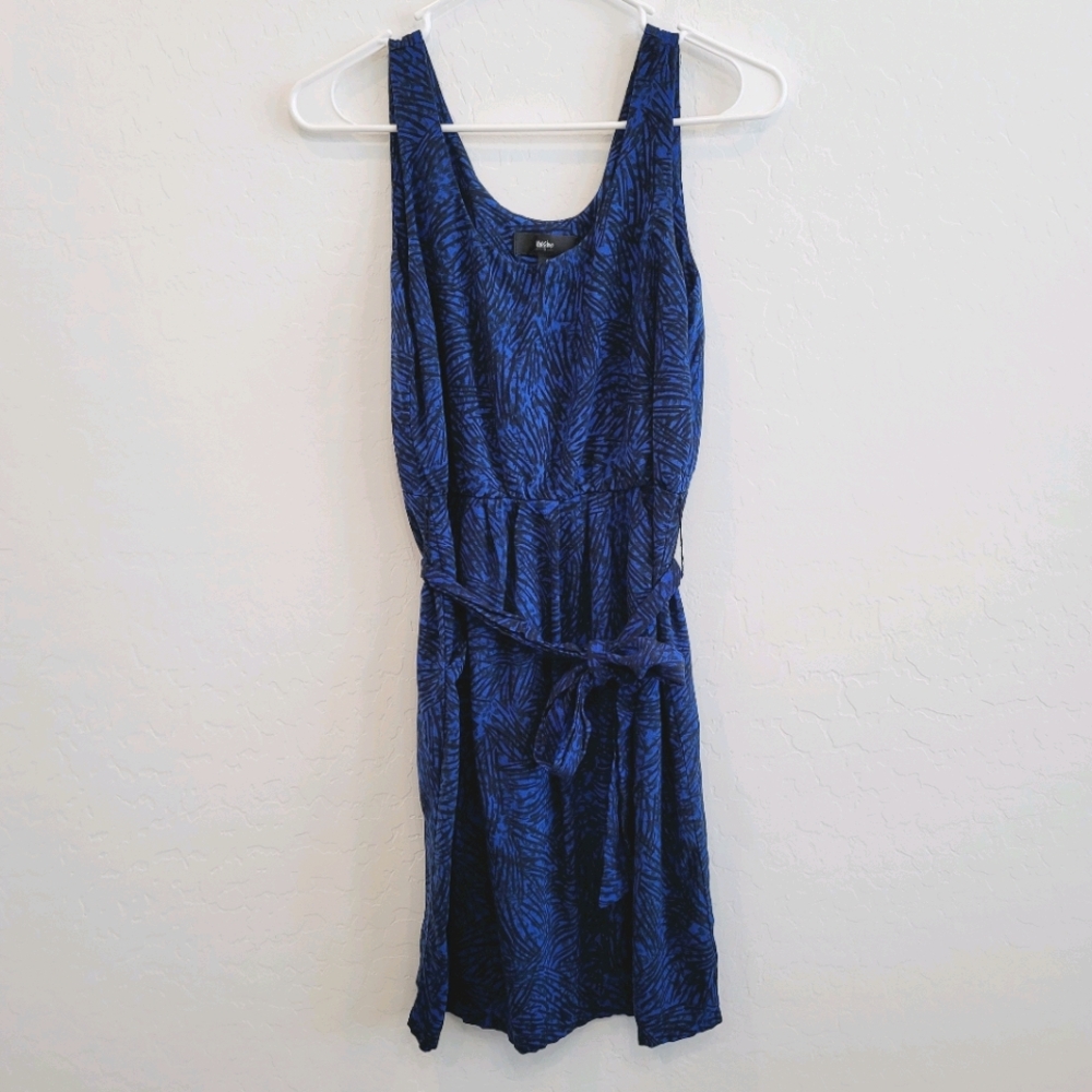 Mossimo Black & Blue Pattern Dress with Pocket S